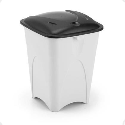 Imagem de Lixeira Retangular De Plástico Com Tampa Click Colors 4,5L