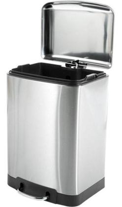 Imagem de Lixeira Retangular Inox 12L Com Pedal 41X25X29Cm - Prateado