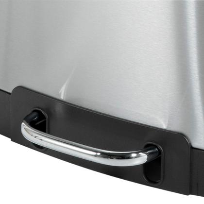 Imagem de Lixeira Retangular Inox Cinza 12 Litros Vonder