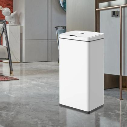 Imagem de Lixeira Retangular Inteligente 50L Aço Inox Automática Com Sensor de Proximidade