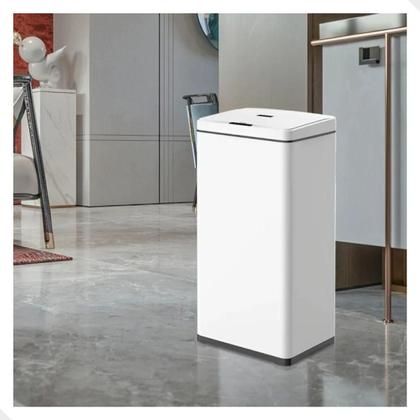 Imagem de Lixeira Retangular Inteligente 50L Aço Inox Automática Com Sensor de Proximidade