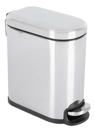 Imagem de Lixeira Retangular Slim Inox 6L Com Pedal E Fechamento Suave Da Tampa 29x14x30cm - GH115