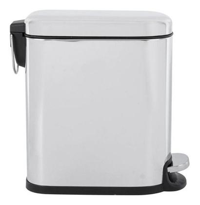 Imagem de Lixeira Retangular Slim Inox 6L Com Pedal E Fechamento Suave Da Tampa 29x14x30cm - GH115