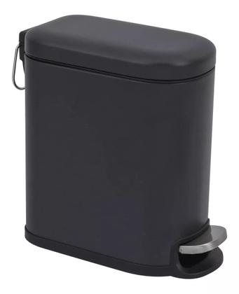 Imagem de Lixeira Retangular Slim Preta 6L Com Pedal E Fechamento Suave Da Tampa 29x14x30cm - GH115 29x14x30cm - GH116
