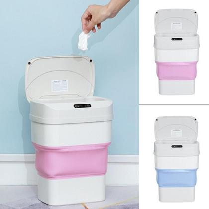 Imagem de  Lixeira Retrátil Smart Automática Dobrável Com Sensor