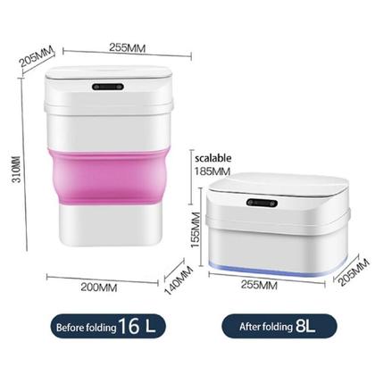 Imagem de  Lixeira Retrátil Smart Automática Dobrável Com Sensor