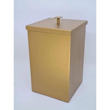 Imagem de Lixeira Rodinox Inox Dourado Fosco 7,8L