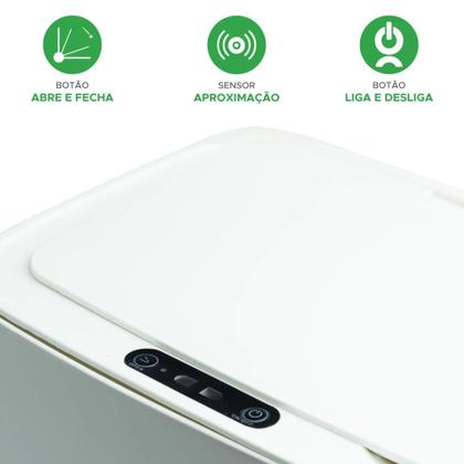 Imagem de Lixeira Sensor Automática Banheiro Cozinha Lixo Inteligente - KOKAY