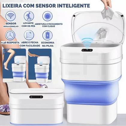 Imagem de Lixeira Sensor Automática Inteligente Retrátil Luxo Cozinha