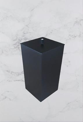 Imagem de Lixeira Slim Preta Fosco Para Lavabo 3.5 Lt