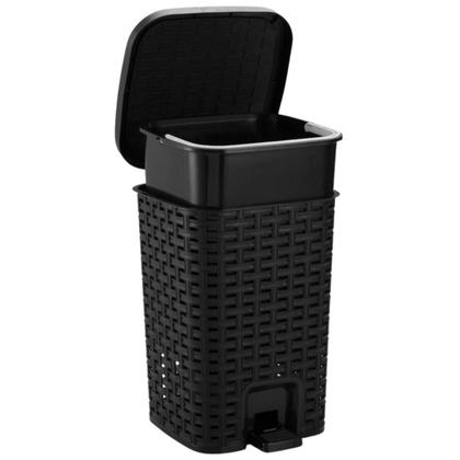 Imagem de Lixeira Smart Grande 15L Pedal Preta Com Cesto Interno