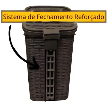 Imagem de Lixeira Smart Grande 15L Pedal Preta Com Cesto Interno