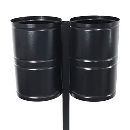 Imagem de Lixeira Suécia Dupla de Parques Calçada Rua Fechada 120cm