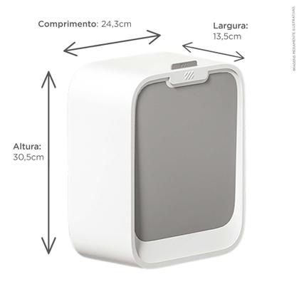 Imagem de Lixeira Suspensa Tampa Retratil Cozinha Banheiro 7 Litros