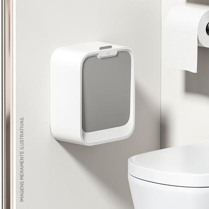 Imagem de Lixeira Suspensa Tampa Retratil Cozinha Banheiro 7 Litros