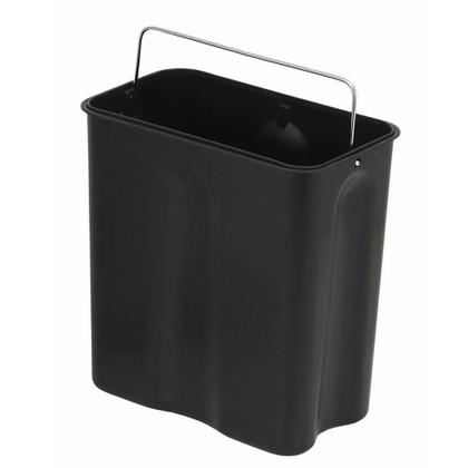 Imagem de Lixeira Tampa Bamboo Retangular 5 Litros Pedal Balde Interno