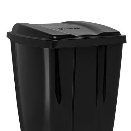 Imagem de Lixeira Tampa Com Pedal 40 Litros Banheiro Cozinha Eco Nature - Jaguar