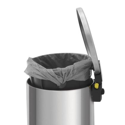 Imagem de Lixeira Tramontina Loop Com Pedal 12L Redonda Inox Polido