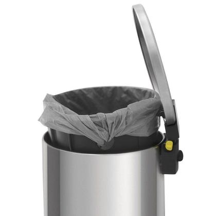 Imagem de Lixeira Tramontina Loop Com Pedal 5L Redonda Inox Polido