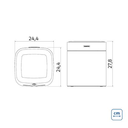 Imagem de Lixeira Tramontina Sense Square 8 Litros Automática com Sensor Aço Inox Acetinado