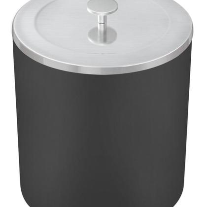 Imagem de Lixeira Tramontina Útil com Tampa em Aço Inox Preto 5 L