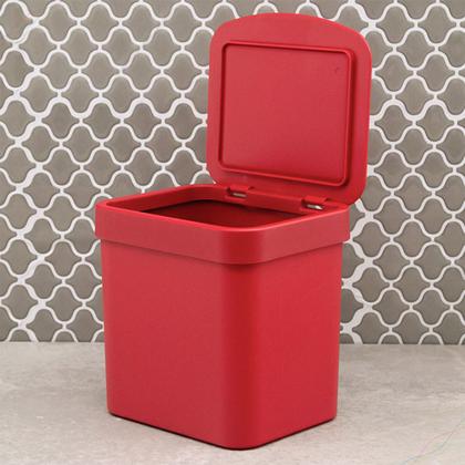 Imagem de Lixeira Trium para Pia de Cozinha com 2,5 Litros com Tampa, Compacta em Plastico