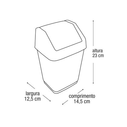 Imagem de Lixeirinha de Mesa Basculada 2 Litros Arqplast