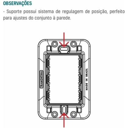 Imagem de Liz Placa P/1 Modulo Vertical Branca Termoplástico 57106003 Tramontina