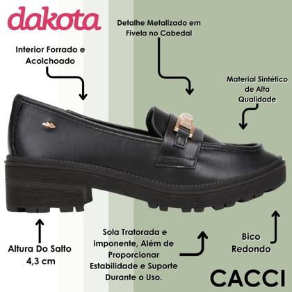 Imagem de Loafer Oxford Clássico Feminino Casual Conforto Dakota