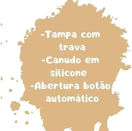 Imagem de  LOBOY Garrafa Garrafinha Térmica Infantil Inox Canudo Trava e Alça Para Criança (Coelho)(LOBOY-GT0122)