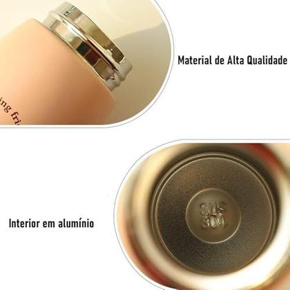 Imagem de  LOBOY Garrafa Garrafinha Térmica Infantil Inox Canudo Trava e Alça Para Criança (Coelho)(LOBOY-GT0122)