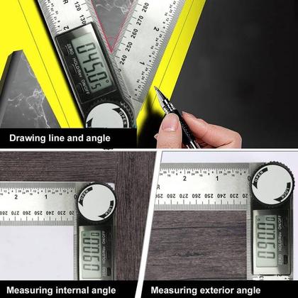 Imagem de Localizador angular NORTOOLS Digital 2 em 1 Calibre 18 cm em aço inoxidável