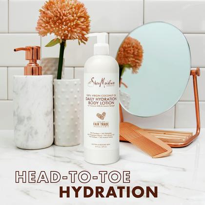 Imagem de Loção corporal SheaMoisture Daily Hydration 100% Óleo de coco virgem 473ml