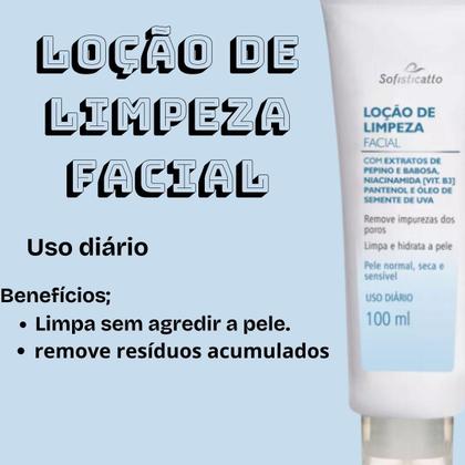 Imagem de Loção De Limpeza Extrato De Pepino Hidratante Facial 100ml