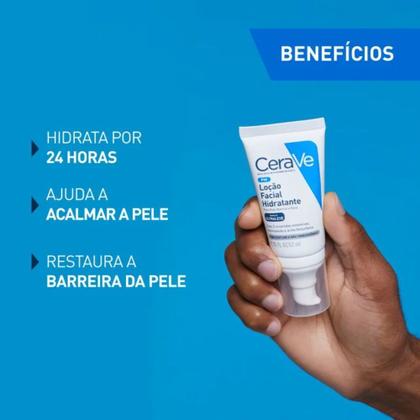 Imagem de Loção Facial Hidratante Cerave Ultraleve Sem Perfume Pele Normal a Seca 52ml