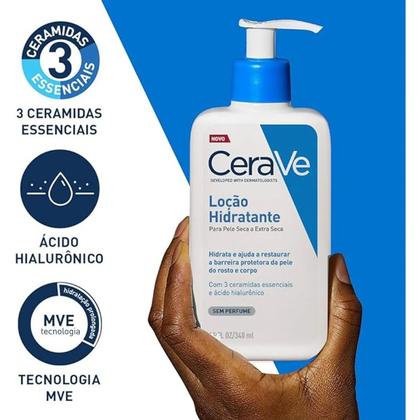 Imagem de Loção Hidratante Cerave Pele Seca  Extra Seca 340Ml - CeraVe