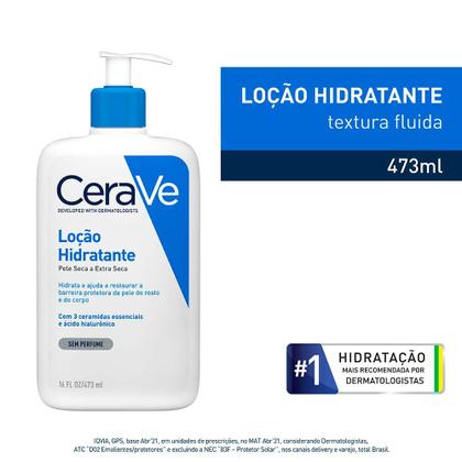 Imagem de Loção Hidratante Corporal CeraVe para Pele Seca com Ácido Hialurônico e Ceramidas