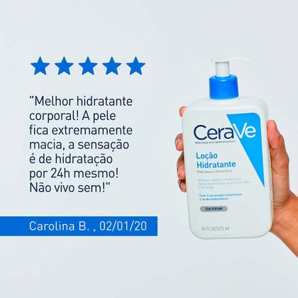 Imagem de Loção Hidratante Corporal CeraVe para Pele Seca com Ácido Hialurônico e Ceramidas