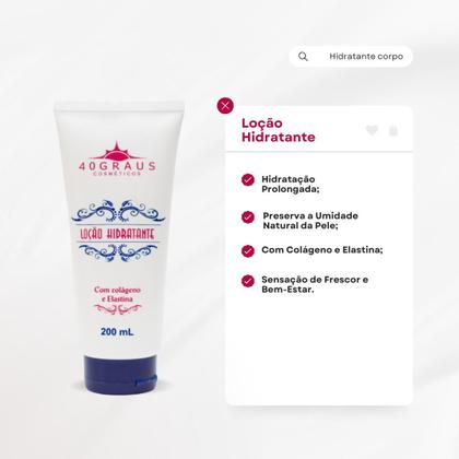 Imagem de Loção Hidratante Corporal Com Colágeno E Elastina 200ml