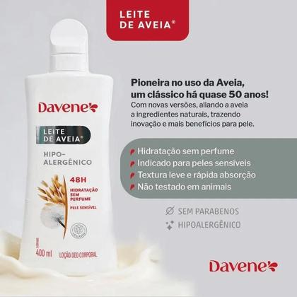 Imagem de Loção Hidratante Corporal Davene Hipoalergênico Sem Perfume 180Ml