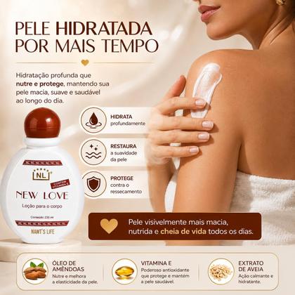 Imagem de Loção Hidratante Corporal New Love Nawts Life 230ml  Aveia, Óleo de Amêndoas e Vitamina E