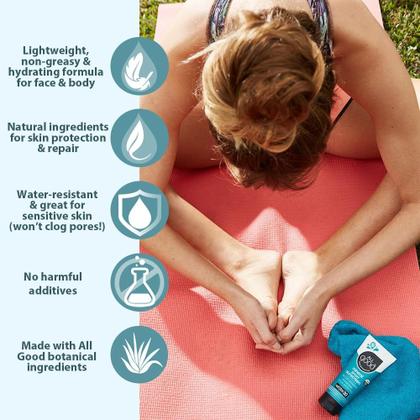 Imagem de Loção mineral Protetor Solar All Good Sport SPF 30+ 90mL, pacote com 2