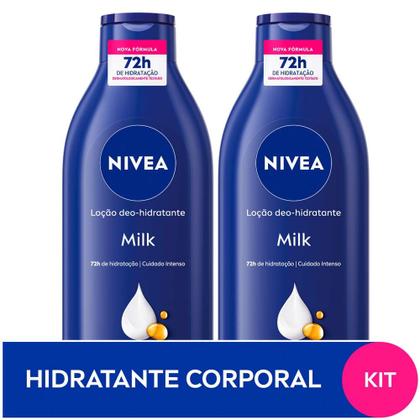 Imagem de Loção Nivea Milk para Pele Seca a Extrasseca com 2 Unidades de 400ml cada