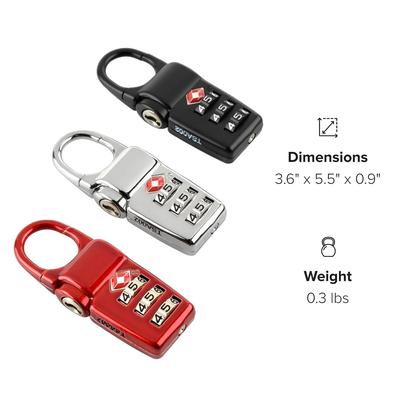 Imagem de Lock TUMI TSA Lock Box Conjunto de 3 fechaduras combinadas