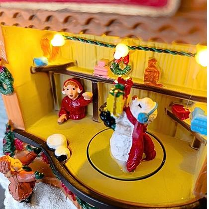 Imagem de Loja De Natal Com Luz e Movimento 14cm