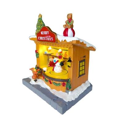 Imagem de Loja De Natal Com Luz e Movimento 14cm