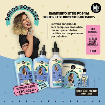 Imagem de Lola Cosmetics Danos Vorazes Kit  Shampoo + Máscara + Finalizador + Óleo + Booster