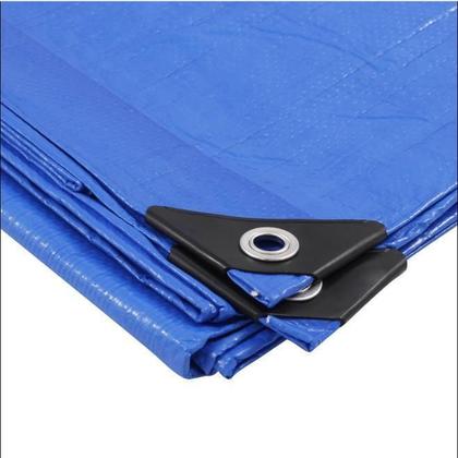 Imagem de Lona 4X4M Impermeável Reforçada 150 Micra Multiuso Com Ilhós
