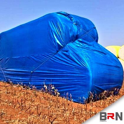 Imagem de Lona Azul 300 Micras Impermeável Multiuso 6x3 Metros
