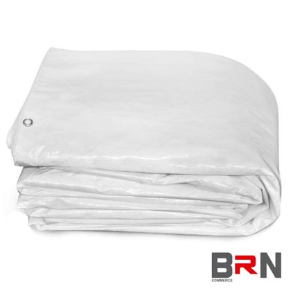 Imagem de Lona Branca Impermeável Multiuso 300 Micras 2x2 Metros